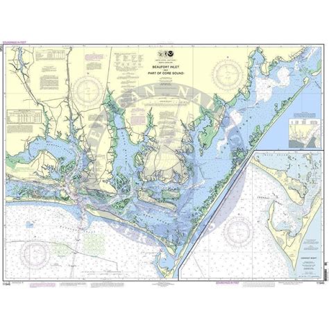 Noaa Nautical Chart 11545 Beaufort Inlet And Part Of Core Sound Look