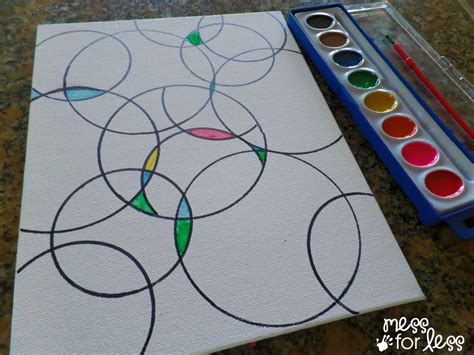Watercolor Circle Art Mess For Less