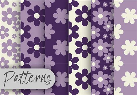 Affordable and search from millions of royalty free images, photos and vectors. Purple Floral Pattern Set - Download Free Vectors, Clipart ...