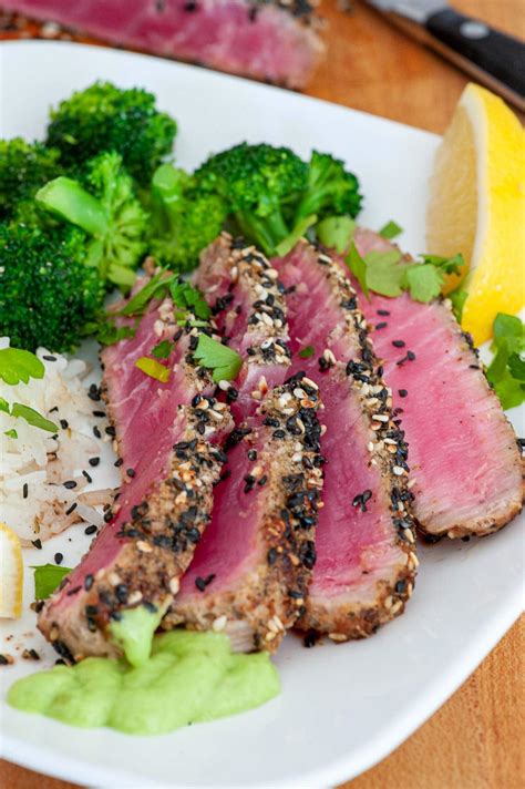 Seared Tuna Steak Recipe How To Sear Ahi Tuna Joe S Healthy Meals