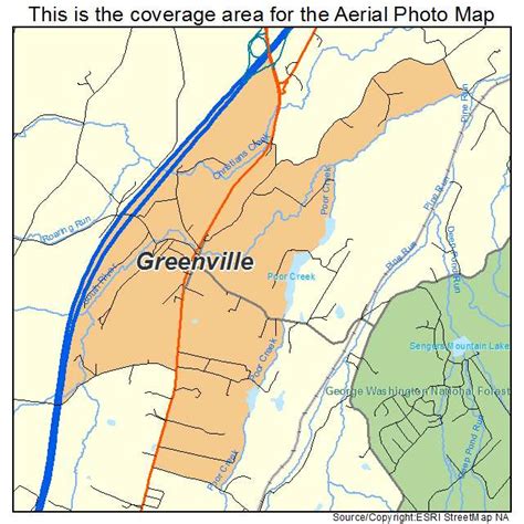 Aerial Photography Map Of Greenville Va Virginia