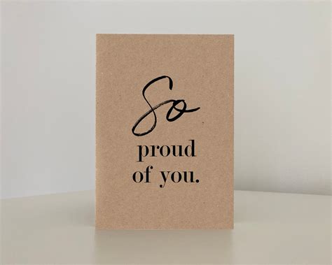 So Proud Of You Card Positive Encouragement Card Etsy