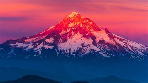 wallpaper for desktop, laptop | mk11-purple-sunset-snow-mountain-nature