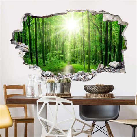 3d wall sticker manufacturers & suppliers. 3D wall sticker sunny forest | wall-art.com