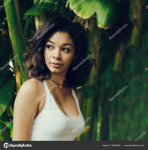 Beautiful Exotic Young Woman Exotic Location Stock Photo By ©avfc 129606320