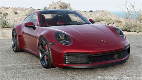 Beamng Porsche 911 Carrera 992 Burgundy Beamng Drive Mods Download