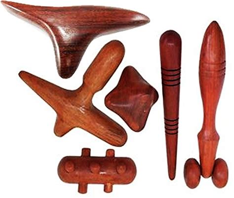 Buy Set 6 Pcs Reflexology Traditional Thai Massage Wooden Stick Tool Hand Head Foot Face Body