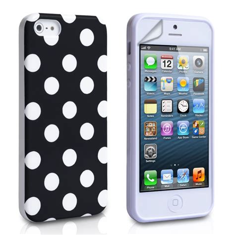 Yousave Iphone 5 5s Polka Dot Case Black Iphone 5 Apple Iphone
