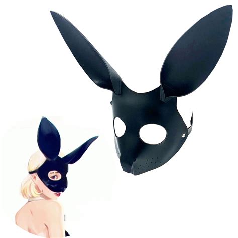 sexy rabbit ears mask cute bunny long ears bondage mask halloween masquerade party cosplay
