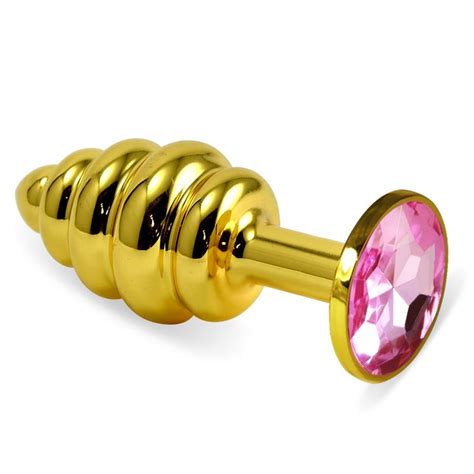 Spiral Butt Plug Rosebud And Pink Jewel Gaysteel