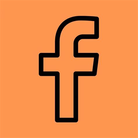 Orange Facebook Icon Facebook Icons Icon App Icon