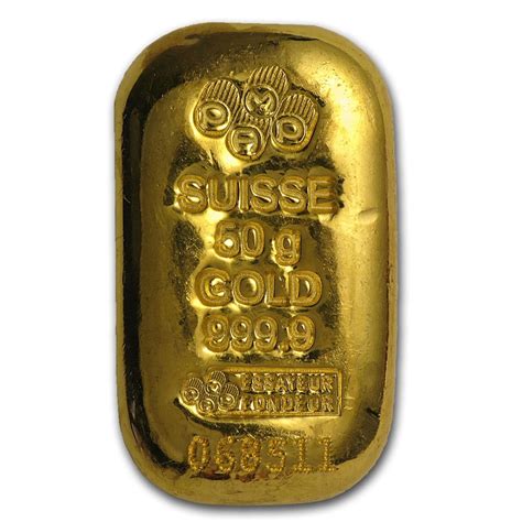 Buy 50 Gram Gold Bar Pamp Suisse Cast Wassay Apmex