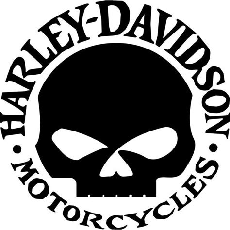 VINYL STICKER 85MM B2G1F HARLEY DAVIDSON MOTORCYCLES SKULL QUALITY