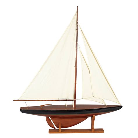Model Sailboat With Display Stand At 1stdibs