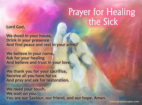 Prayer For The Sick Friend Mother Or Father