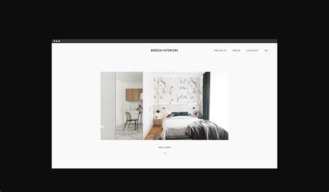 Minimalist Web Design For Interior Designer From Russia On Behance