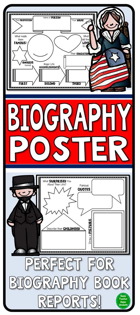 Love This This Biography Book Report Poster Can Be Used With Any