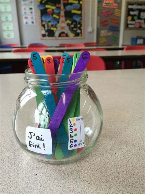 J Ai Fini Jar Of Differentiated Tasks For Early Finishers French