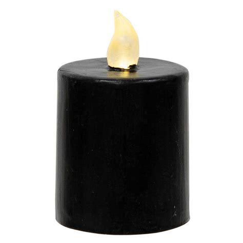Black Gloss Pillar Candle 35 H