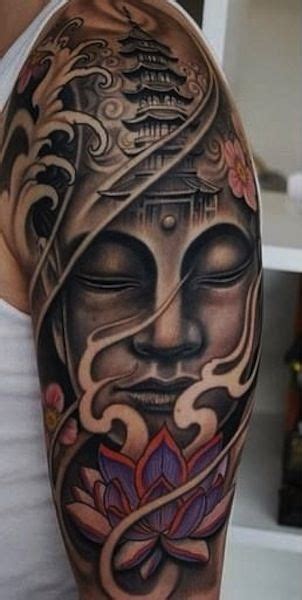 Explore our collection of motivational and buddha quotes tattoos animal. Buddhist Quotes Tattoos | Buddhist tattoos sleeve design of Buddha and temple. | Tats ...