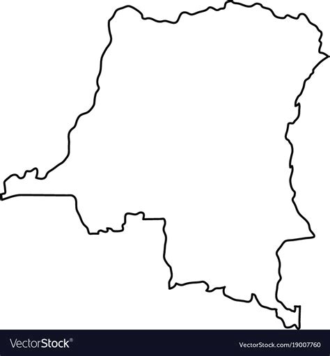 Democratic Republic Of Congo Map Outline