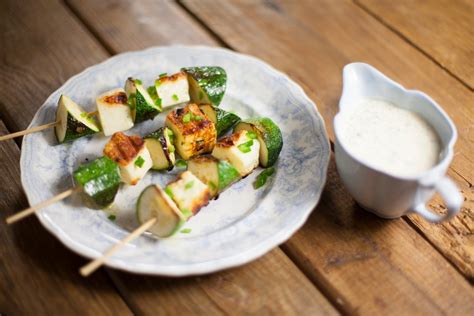 Courgette And Halloumi Kebabs Recipe Riverford