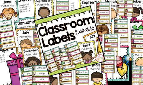 Editable Classroom Labels {brights Classroom Set} Mrs Jones Creation Station Store