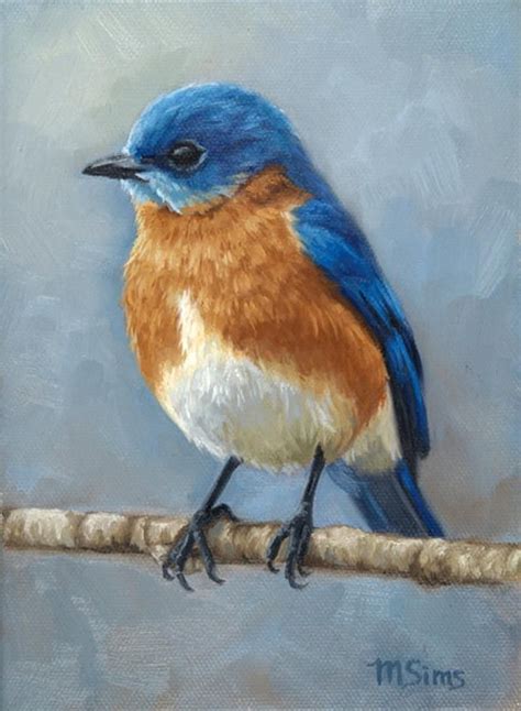 Eastern Bluebird Peinture Doiseau Tous Droits Réservés Etsy Bird