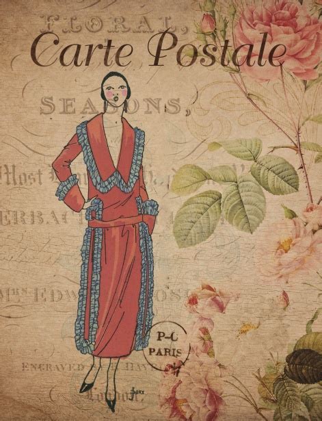 Vintage Fashion Woman Postcard Free Stock Photo Public Domain Pictures