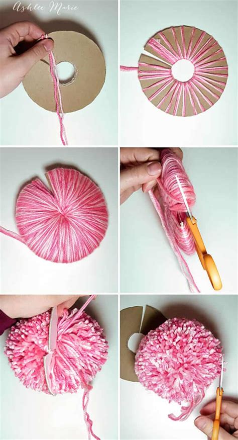 DIY Pom Poms, How to Make Fluffy Pom Poms - Dans le Lakehouse