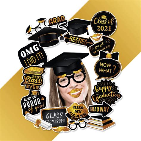 Buy 2022 Graduation Photo Booth Props Graduation Party Supplies And Decorations Class Of