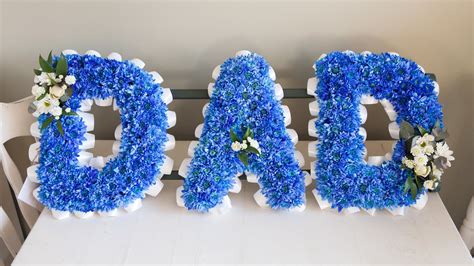 Funeral Flower Wording How To Create A Blue Dad Sympathy