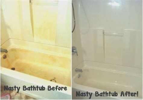Before And After Shots Of A Bathtub Remodel