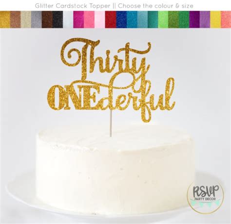 Thirty Onederful Cake Topper 31st Birthday Cake Topper Etsy