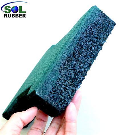 Sol Rubber Outdoor Driveway Recycled Rubber Brick Tiles