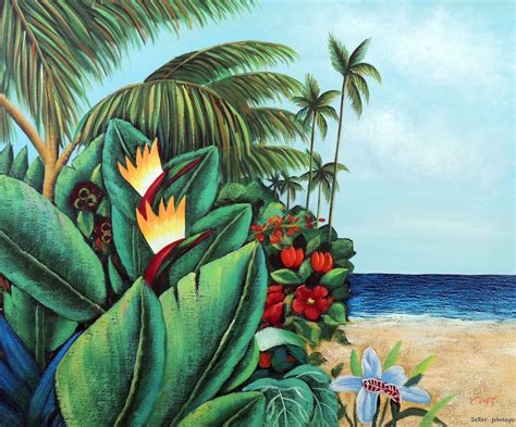 Flowers need to be 'boneless', and branches are the structures. Tropical Plants paintings
