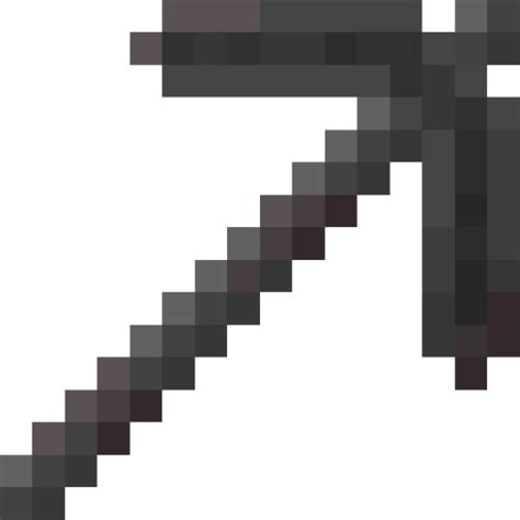 Minecraft Netherite Pickaxe Pixel Art