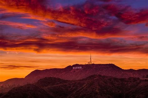 Sunset Over The Hollywood Sign A Photo By Joshua Gunther On Flickr