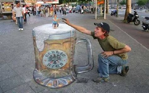 Combine that knowledge with the world of art, and you've got the increasingly popular trend of forced perspective anamorphic street drawings (wherein an american artist, kurt wenner is heralded as the inventor of anamorphic 3d chalk art. ForGetMeNot: More 3D Chalk Art