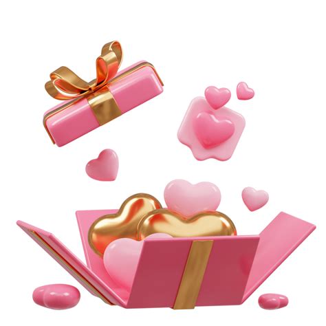3d Rendering Cute Pink Valentines Day Background With Love And Heart