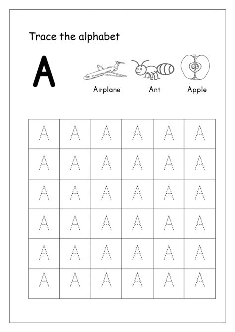 tracing  letter  printable kids learning activity
