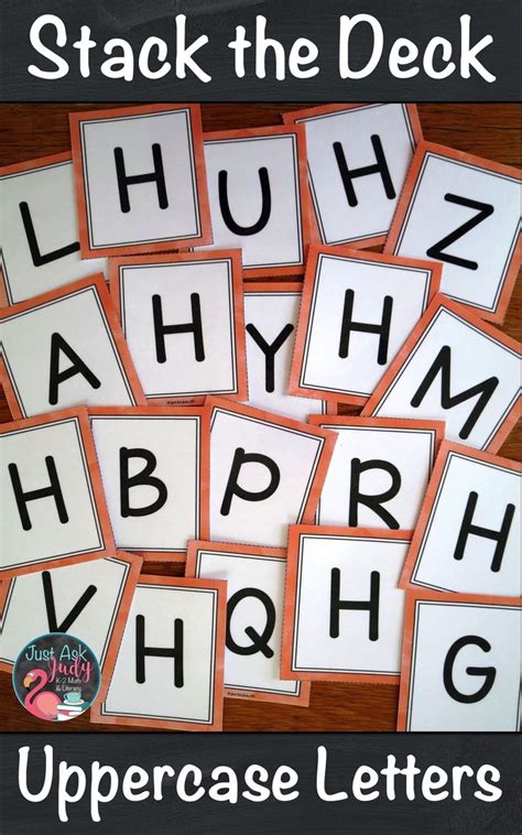Letter Recognition Stack The Deck A Flashcard Activity For Uppercase