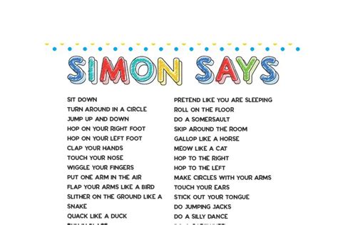 Simon Says Ideas The Best Ideas For Kids