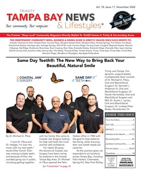 Tampa Bay News And Lifestyles Trinity Magazine Vol 13 Issue 11