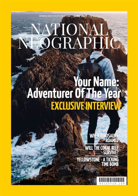 National Geographic Cover Template Mockofun