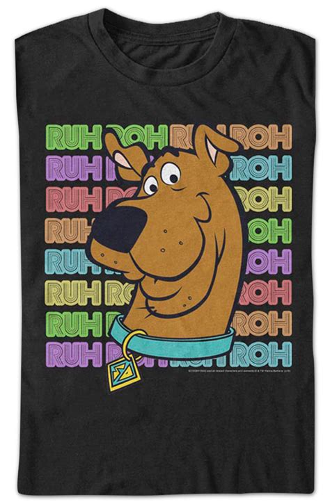 Repeating Ruh Roh Scooby Doo T Shirt