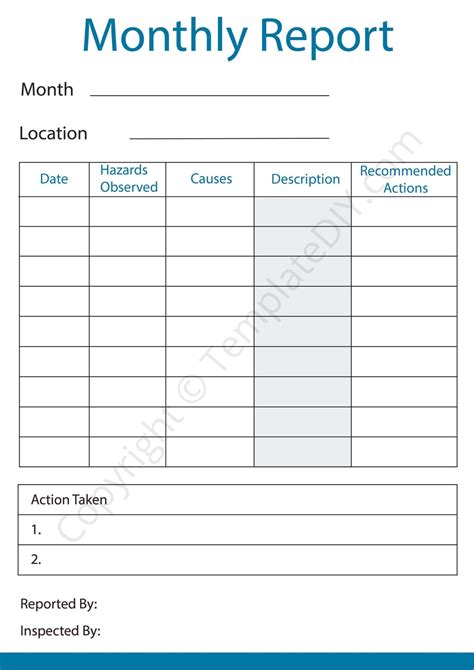 Monthly Report Templates 10 Free Printable Word Excel Amp Pdf Riset