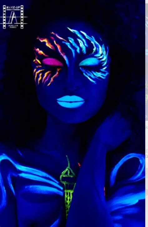 Glow In The Dark Makeup Neon Face Paint Dark Makeup Uv Makeup