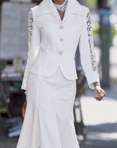 Occasions White Denim Skirt Suit Womens Wedding Church Evening Dinner