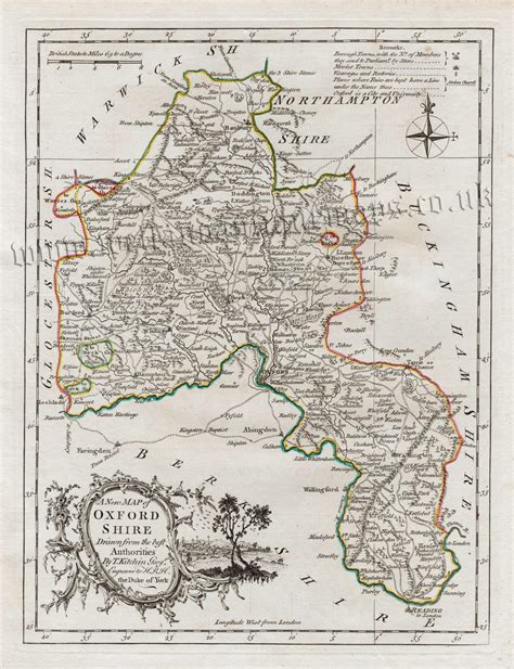 A New Map Of Oxford Shire Drawn From The Best Authorities By Thomas